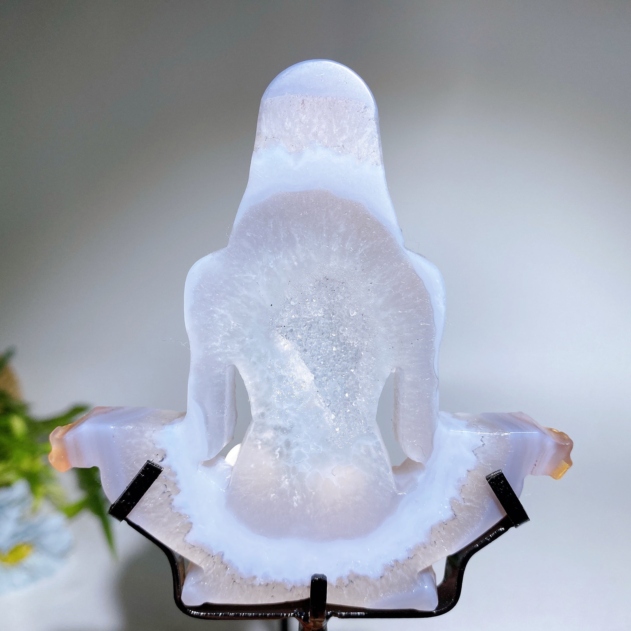 Crystal Goddess Carving with Stand 9.5cm Healing Figurine