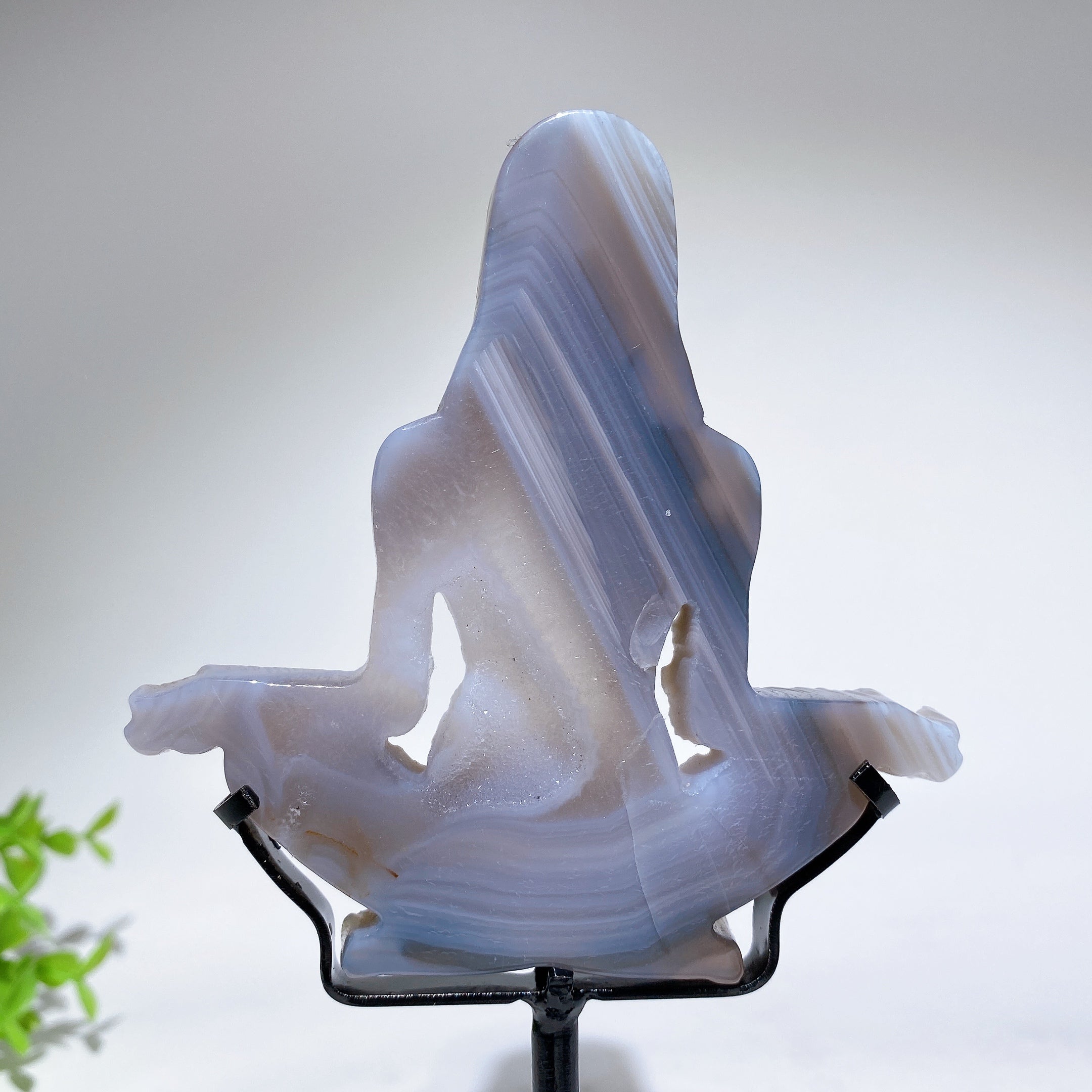 Crystal Goddess Fire Quartz Figurine with Stand 3.8in