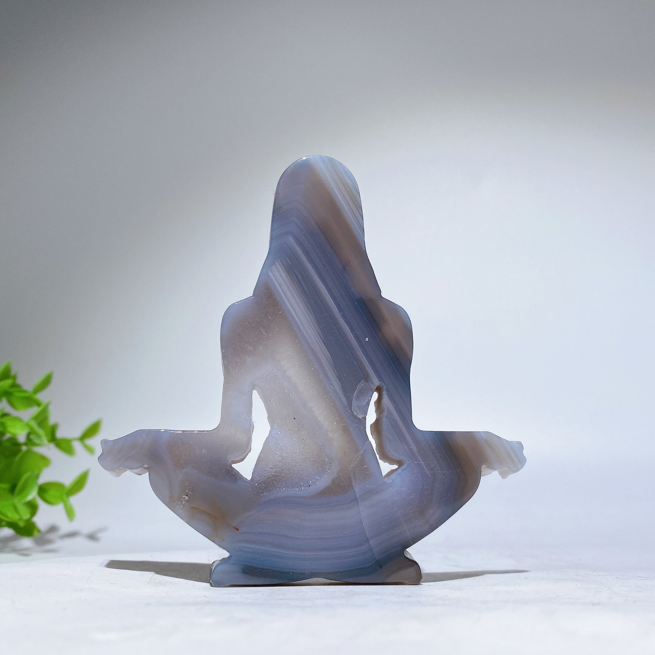 Crystal Goddess Fire Quartz Figurine with Stand 3.8in