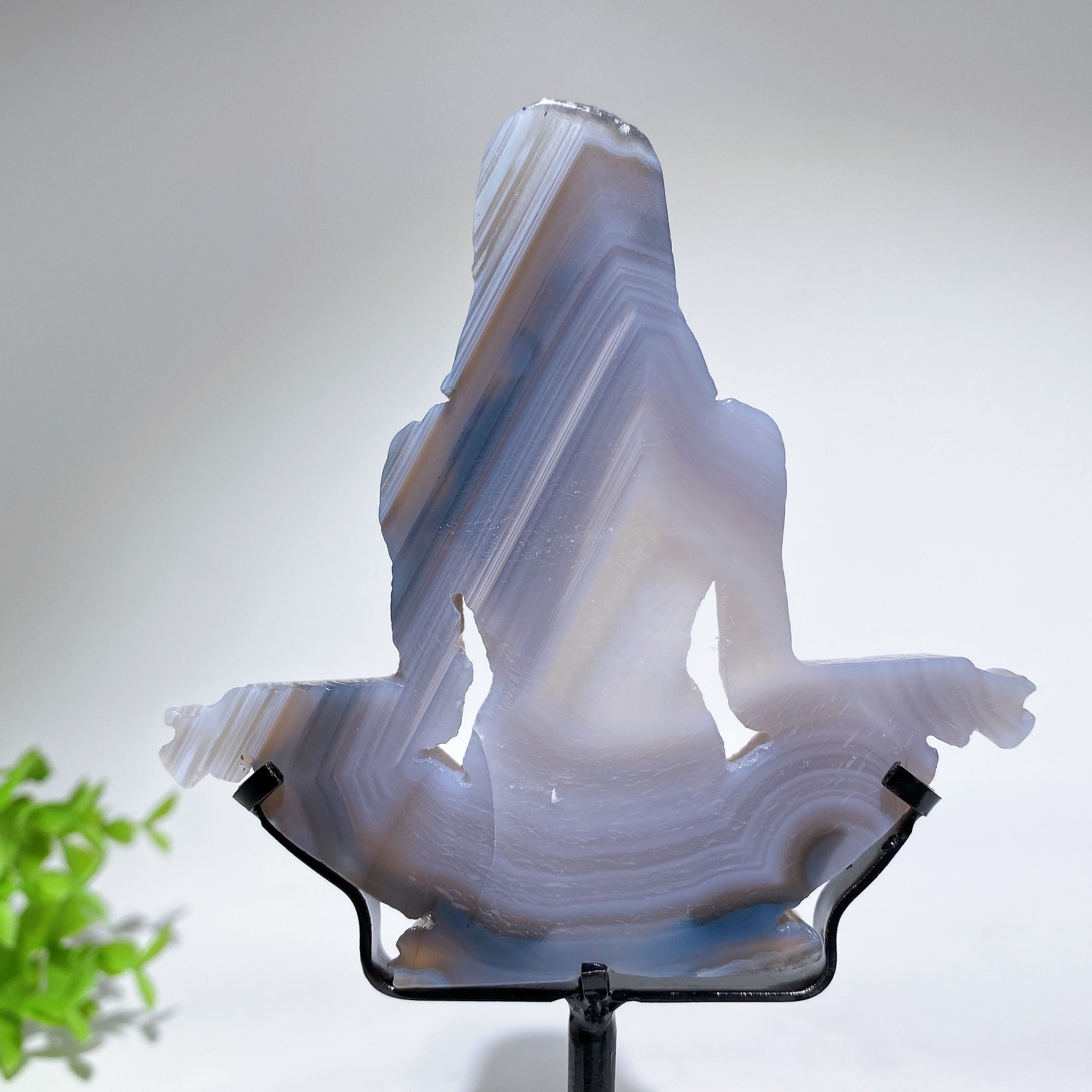 Crystal Goddess Fire Quartz Figurine with Stand 3.8in