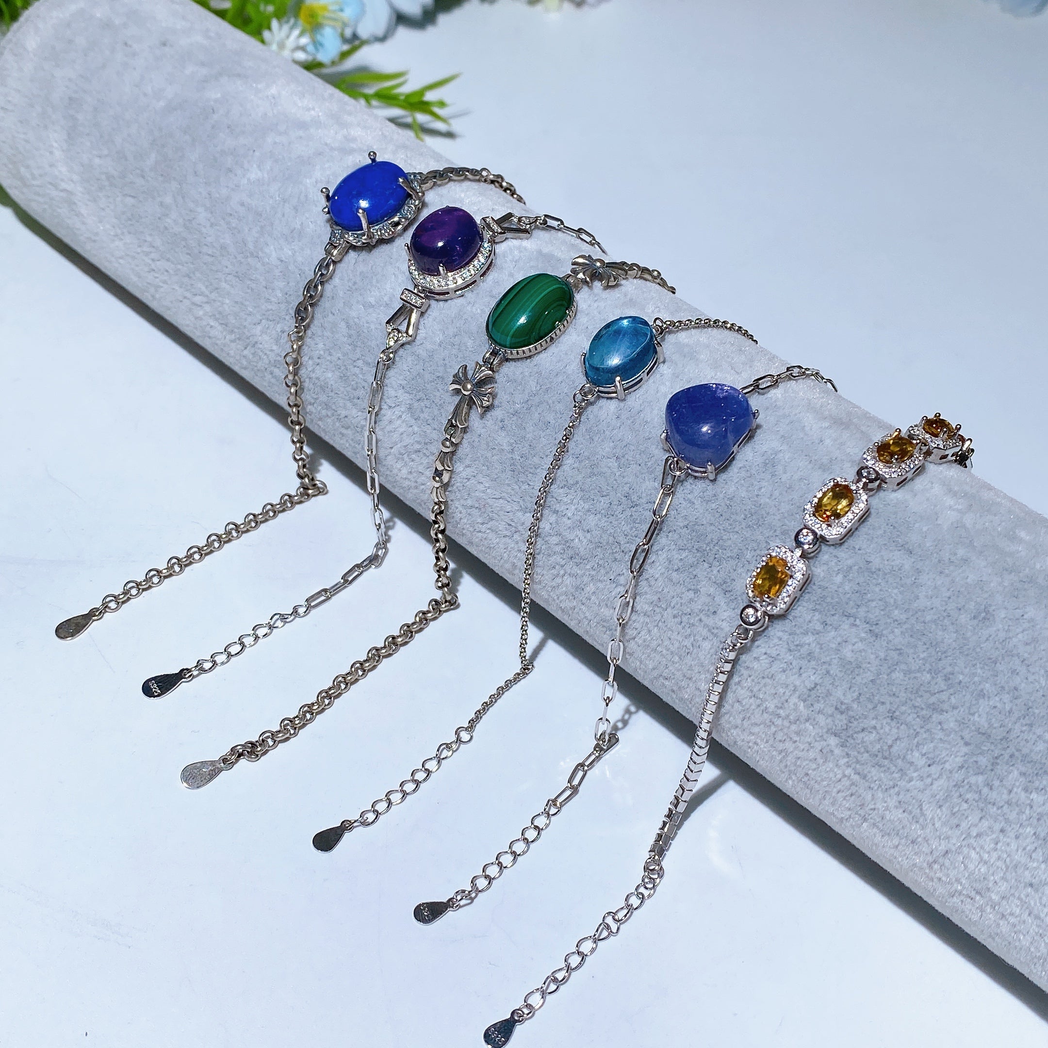 Crystal Healing Spiritual Bracelet with Natural Gemstones
