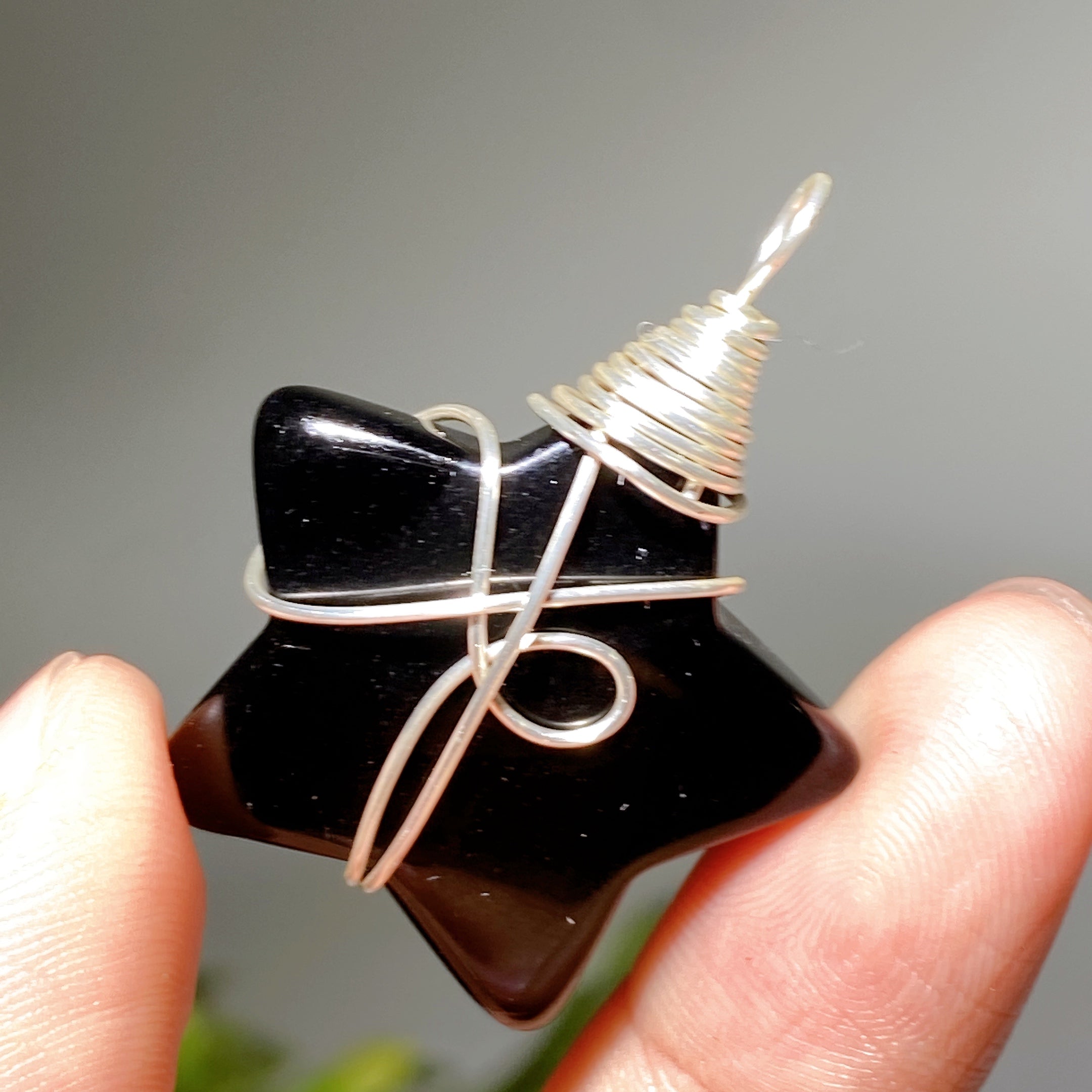 Crystal Star Pendant with Black Cord Necklace