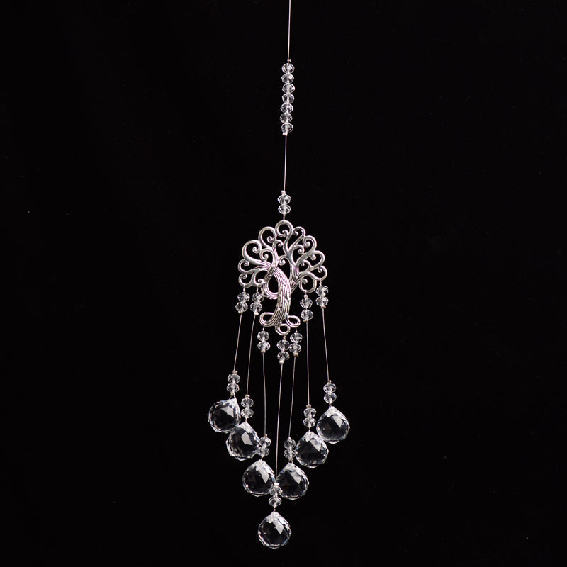 Crystal Tree Suncatcher with Life Tree Crystal Ornament