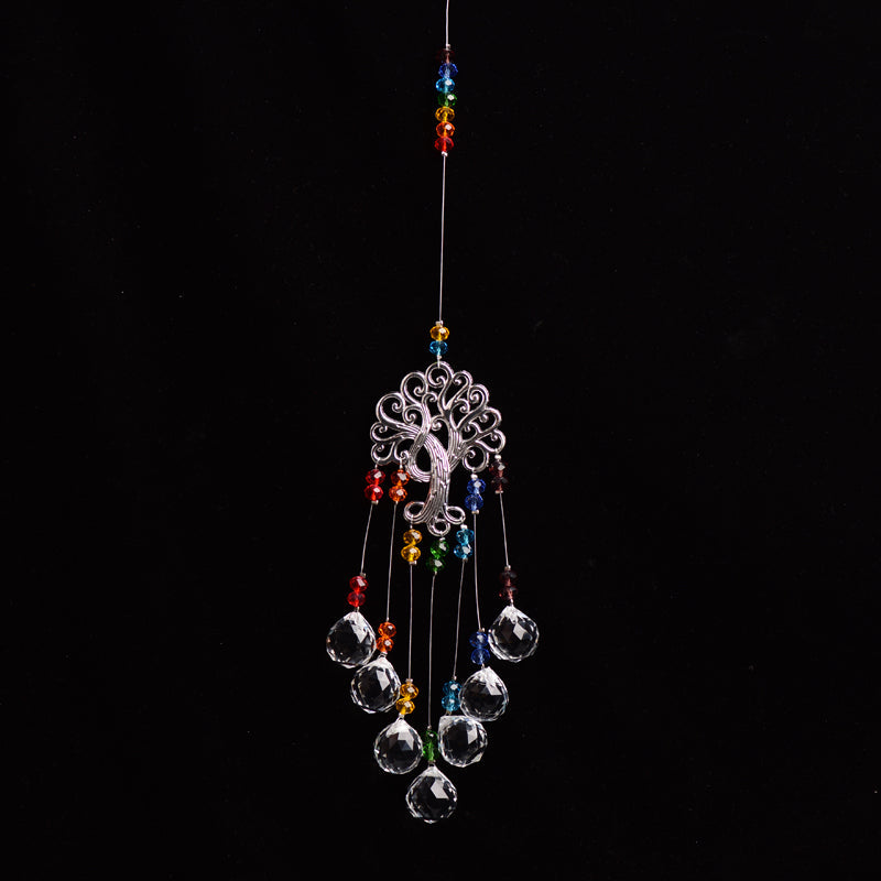 Crystal Tree Suncatcher with Life Tree Crystal Ornament