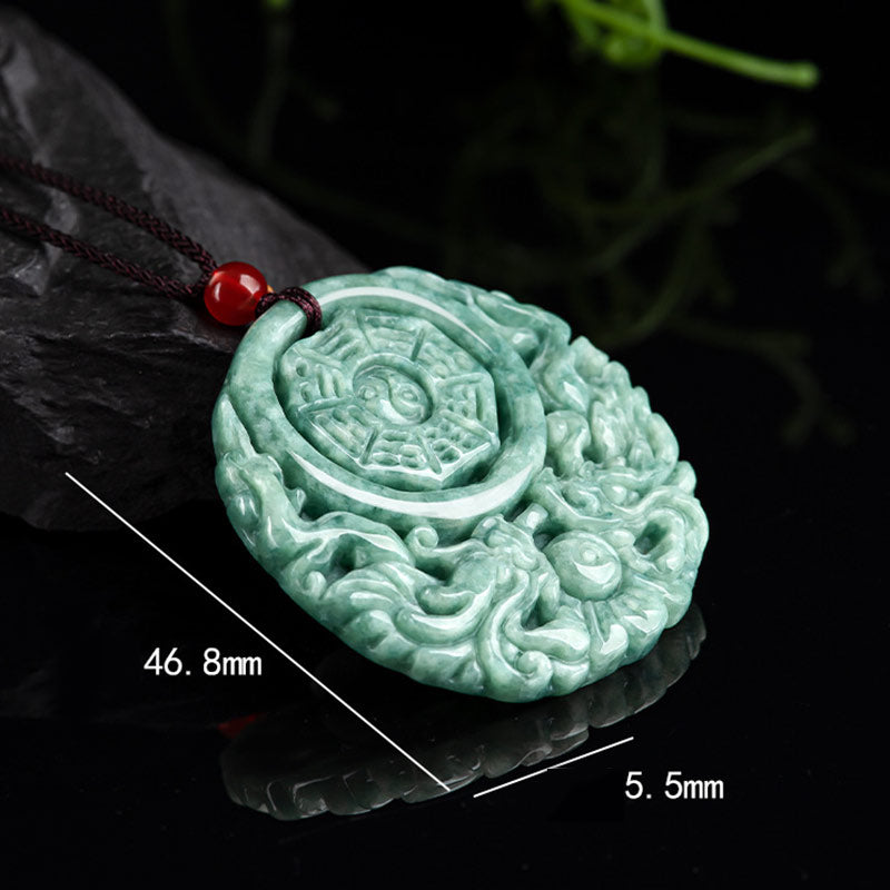 Jade Yin Yang Dragon Necklace for Balance and Prosperity