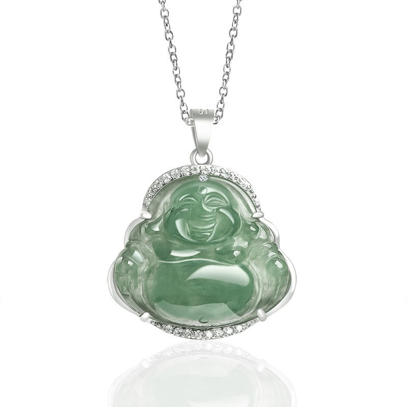 Collier en jade Bouddha rieur pour la chance et la prospérité | Sons de guérison