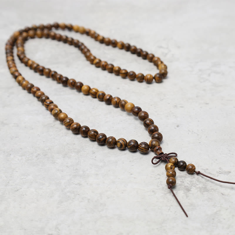 108 Beads Wood Mala Bracelet for Meditation & Prayer