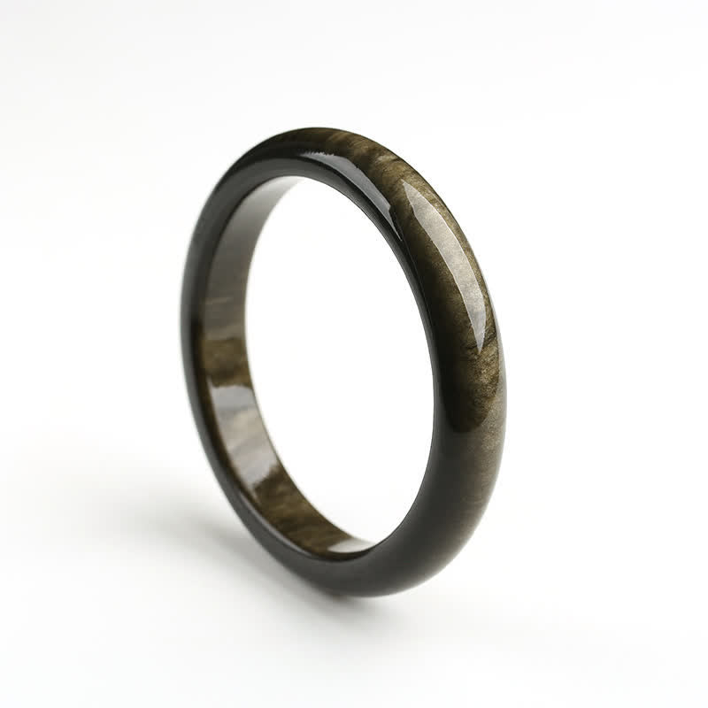 Gold Sheen Obsidian Protection Bracelet | Inner Diameter