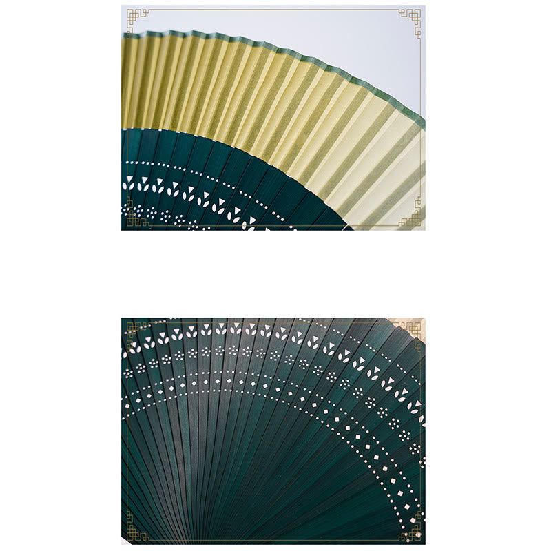 20cm Bamboo Folding Fan | Gradient Color Chinese Hand Fan