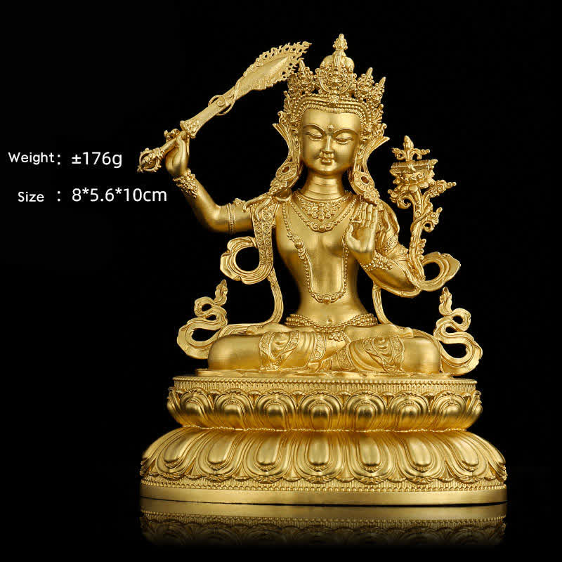 Copper Buddha Statue | Shakyamuni Amitabha Medicine Buddha Figurine