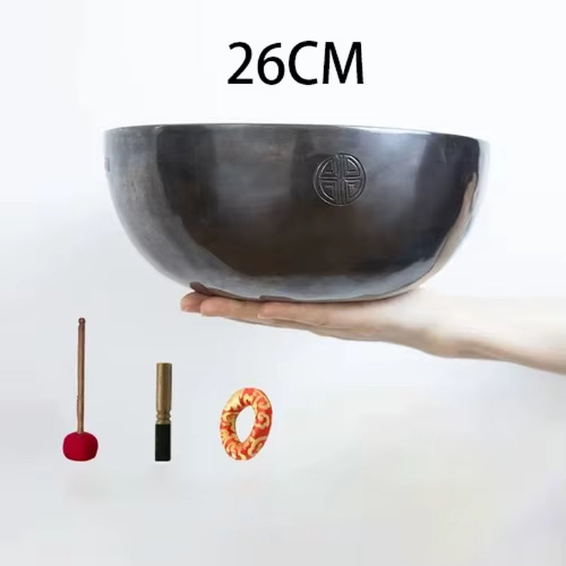 Full Moon Tibetan Singing Bowl Handmade Mindfulness Meditation Nepal Singing Bowls Yoga Chakra Sound Healing Therapy Accessories