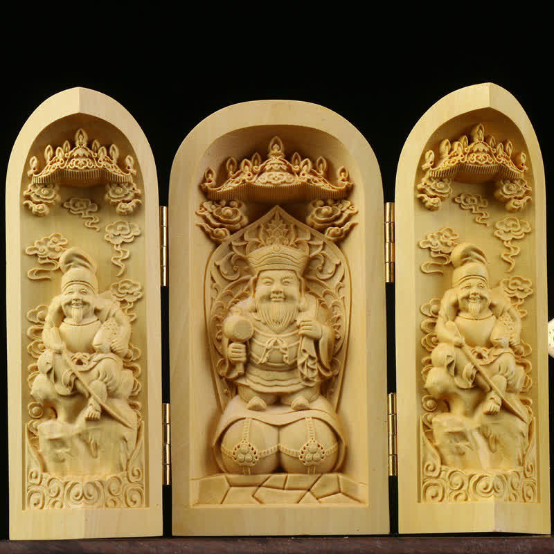Daikokuten Boxwood Prosperity Altar for Wealth & Abundance