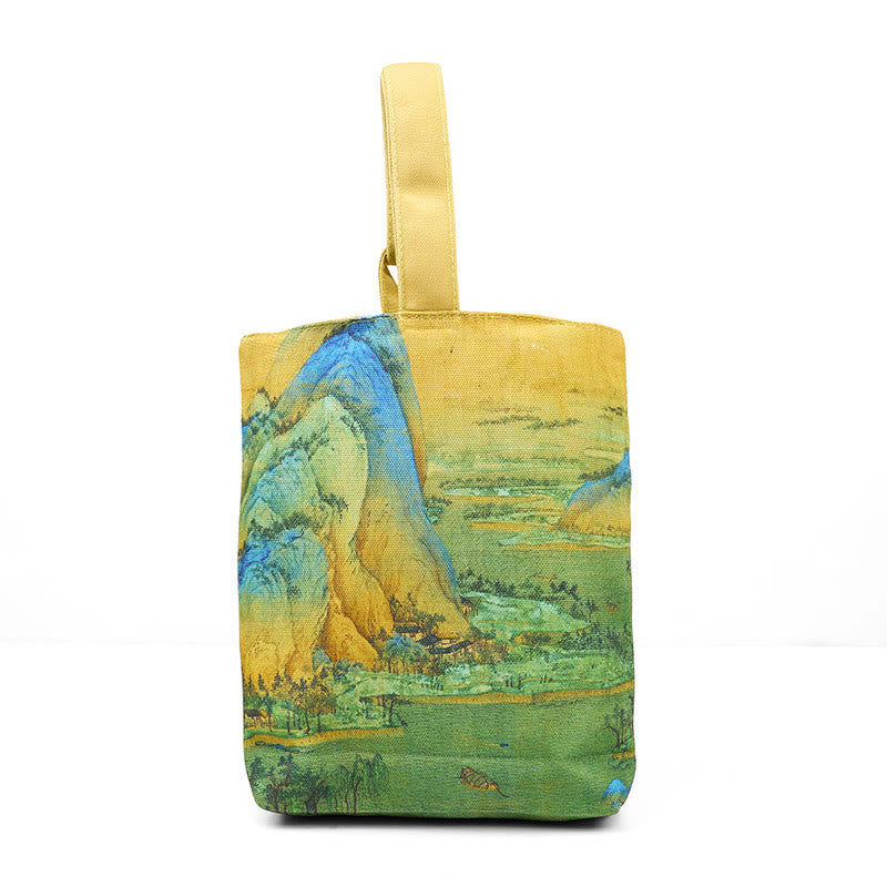Vintage Landscape Painting Canvas Handbag | Spiritual Accessories