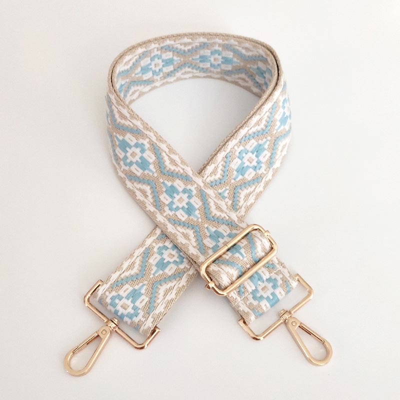 Multicolor Embroidered Adjustable Bag Strap for Spiritual Accessories