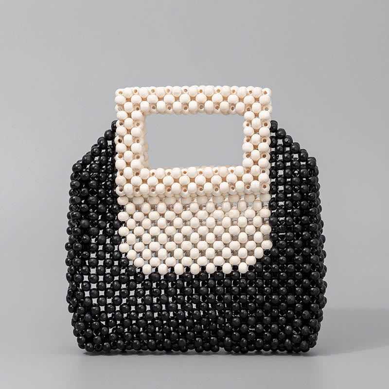 Wooden Beads Square Tote Bag for Mindful Living