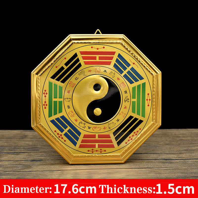 Bagua Map Feng Shui Balance Energy with Five Emperor Coins 17.5cm