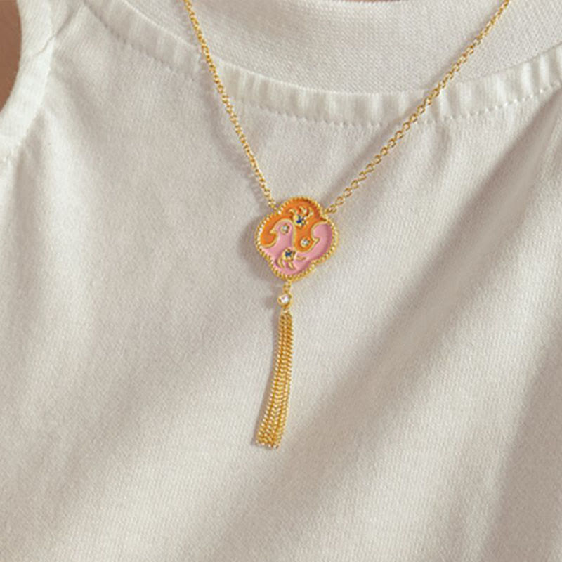 18K Gold Plated Copper Two Birds Zircon Jewelry Set