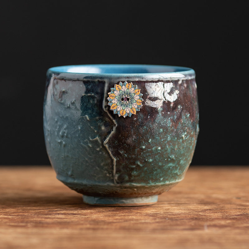 250ml Sunflower Kiln Change Ceramic Zen Coffee Mug