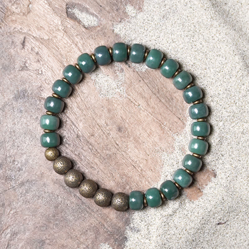 Bracelet tibétain Bodhi Seed Success 6x8mm Cuivre Unisexe