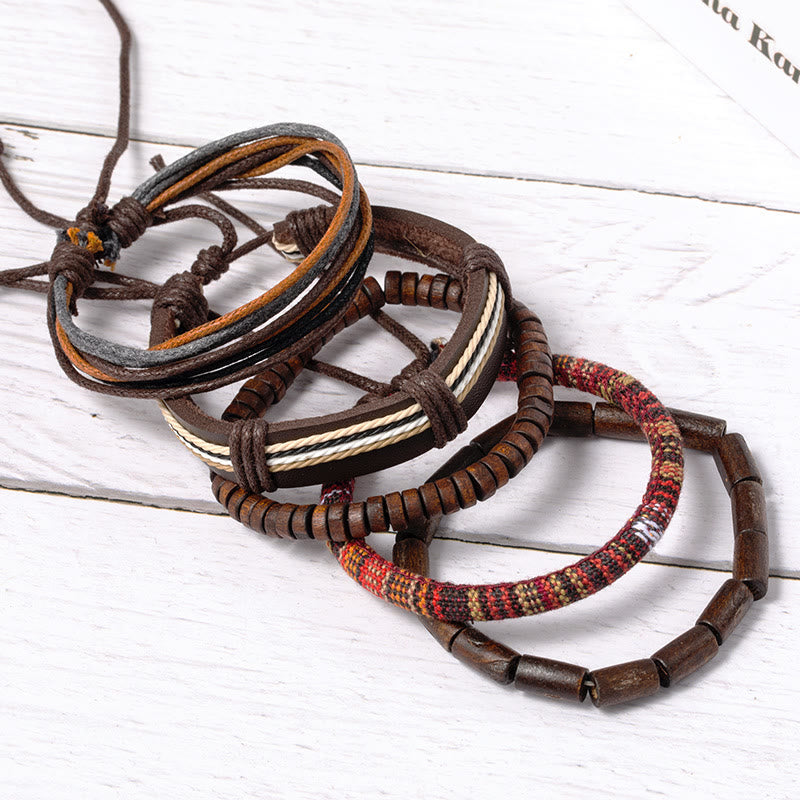 Classic Small Leaf Red Sandalwood Spiritual Bracelet for Protection