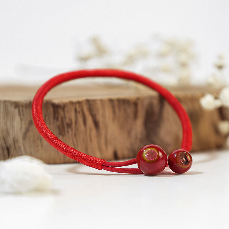 Adjustable FengShui Red String Bracelet for Luck & Protection