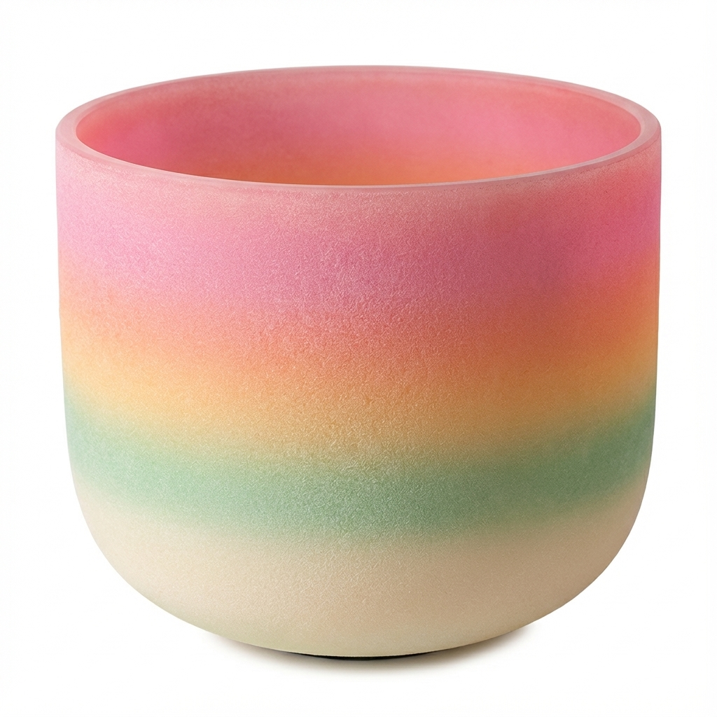 Bol chantant en cristal arc-en-ciel pour la méditation des chakras