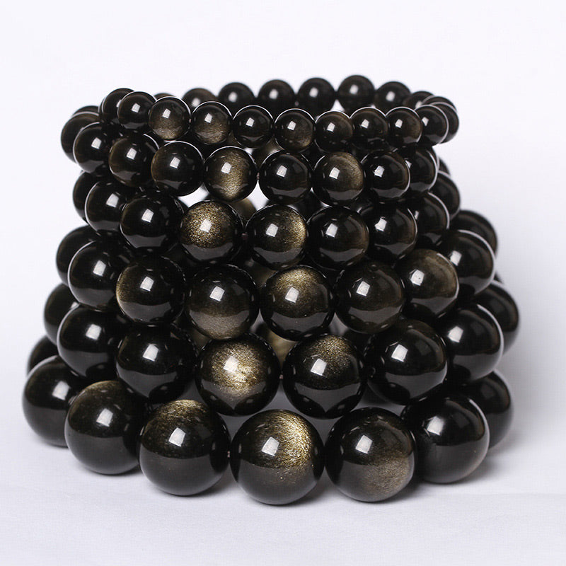Obsidian Bracelet 8mm for Purification and Grounding