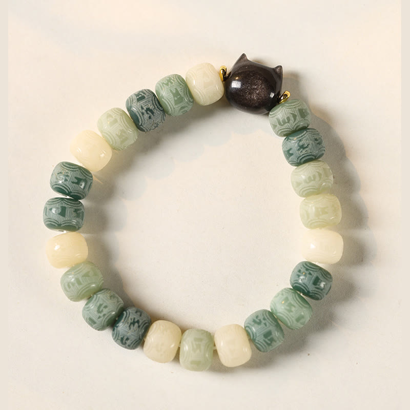 8mm Bodhi Seed Om Mani Padme Hum Bracelet for Harmony