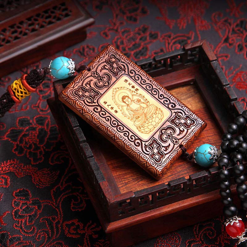 Bouddha en buis tibétain en palissandre, calme et compassion, décoration zen