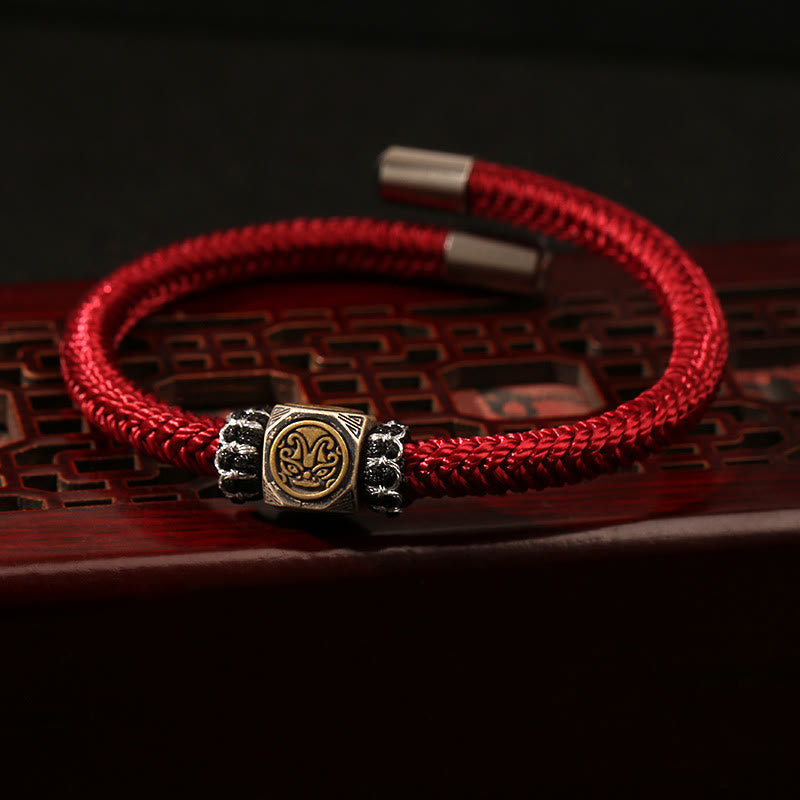 925 Sterling Silver King Kong Knot Faith Strength Bracelet