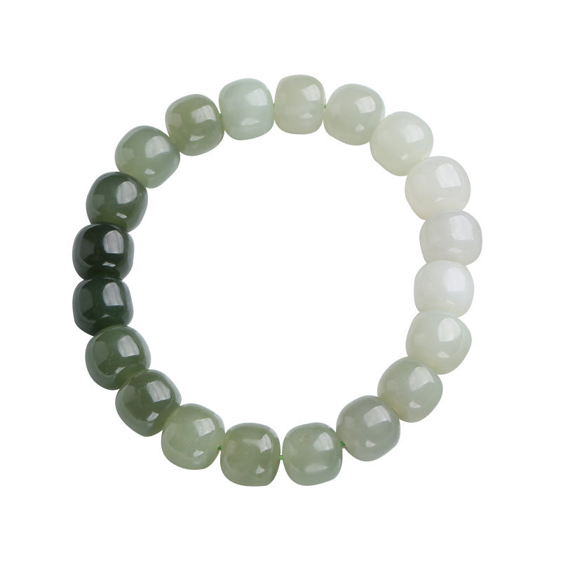 Bracelet porte-bonheur en jade dégradé | Bijoux en jade unisexe