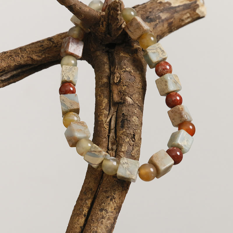 Sea Sediment Jasper Agate Protection Bracelet Unisex