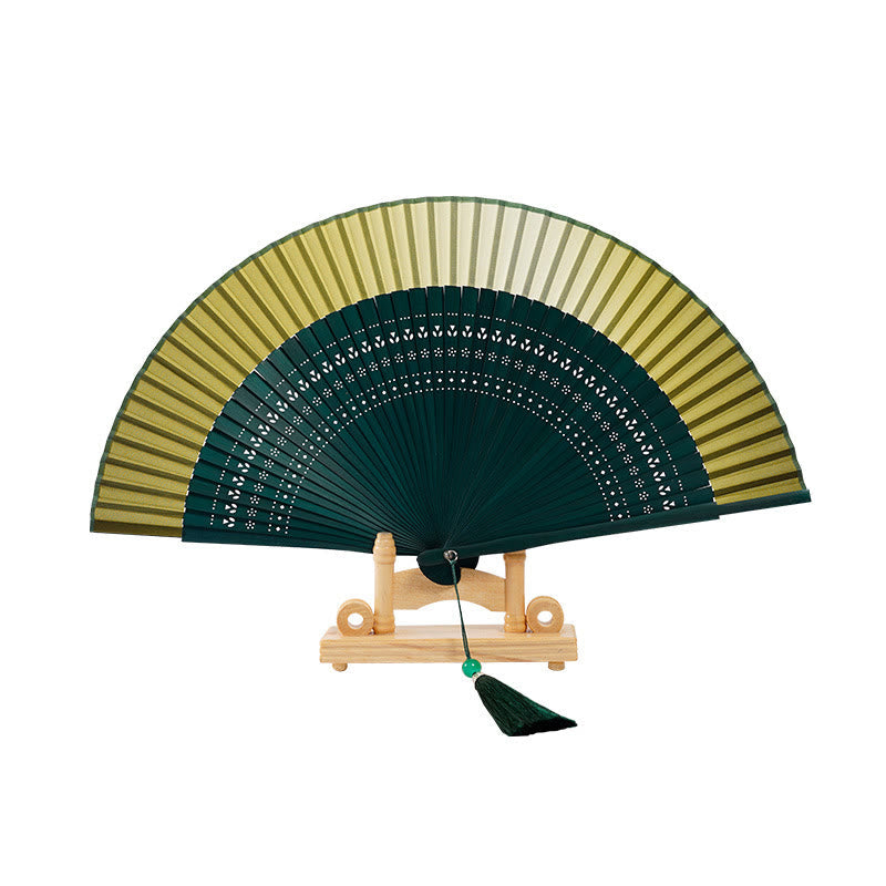 20cm Bamboo Folding Fan | Gradient Color Chinese Hand Fan