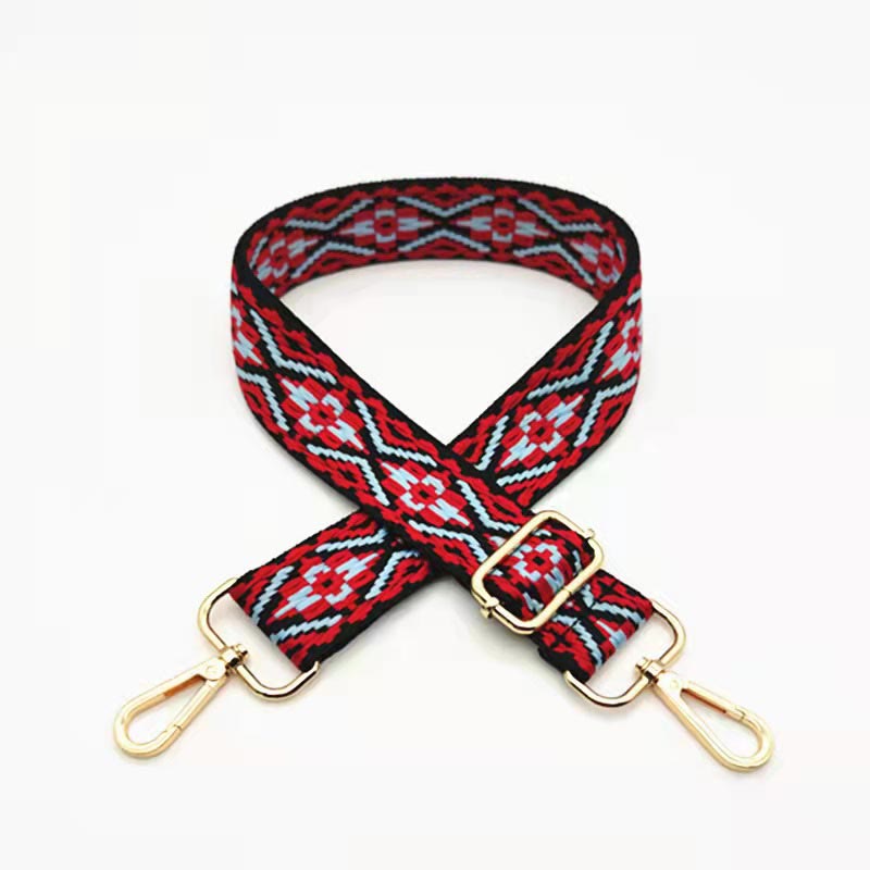 Multicolor Embroidered Adjustable Bag Strap for Spiritual Accessories
