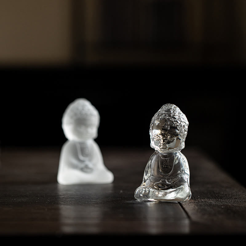 Mini décoration de bureau de sérénité bouddha Tathagata Liuli