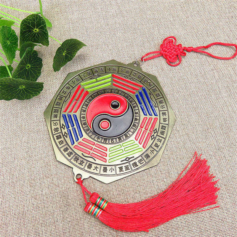 Feng Shui Bagua Map Mirror 10cm Chinese Knot Energy Balance