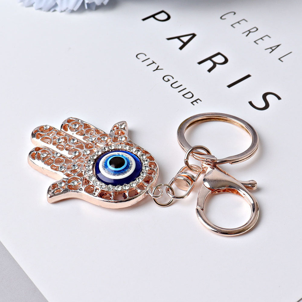 Devil's Eye Hand Rhinestone Car Hanging Charm