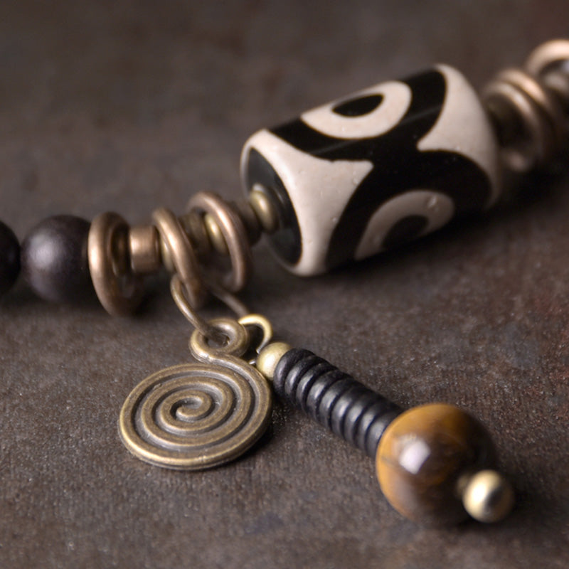 Ebony Wood Spiritual Protection Bracelet with Copper Beads