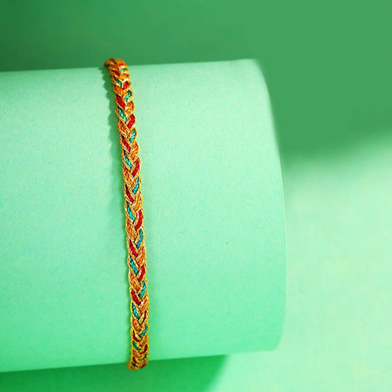 Dragon Scale Braid String Bracelet | Protection & Strength