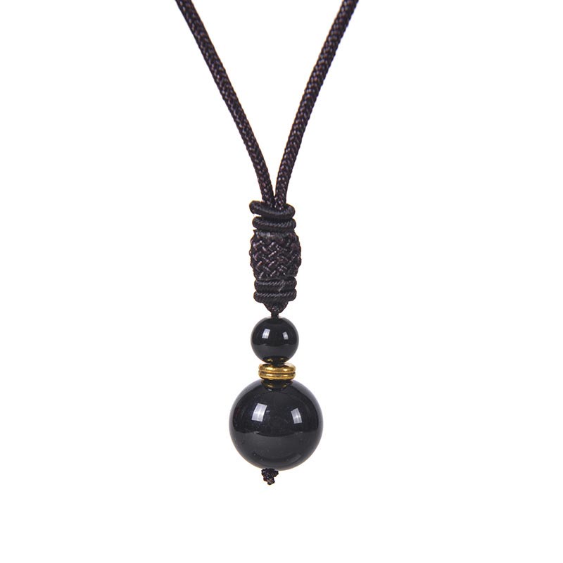 Unisex 70cm Jade Necklace with Tiger Eye and Amethyst Beads