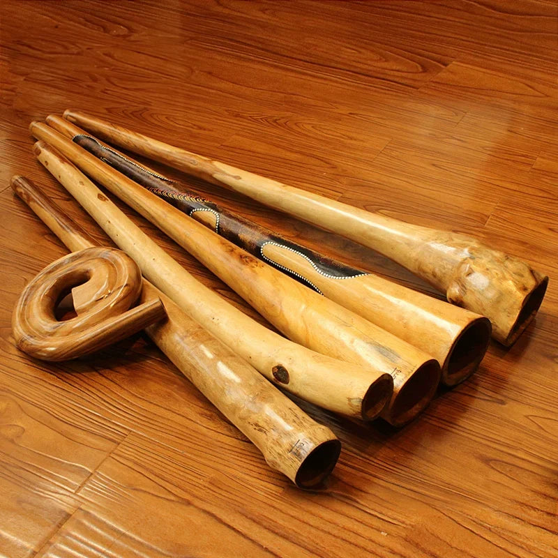 Traditional wooden Didgeridoos arranged for the Didgeridoo Australian Instrument