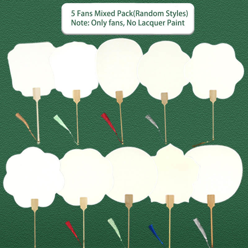 Éventail chinois en laque à faire soi-même | Éventail décoratif zen