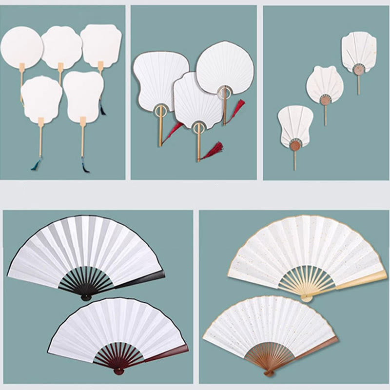 Éventail chinois en laque à faire soi-même | Éventail décoratif zen