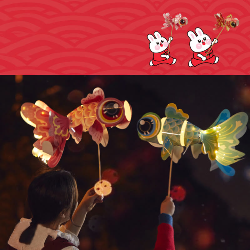 Lanterne en papier poisson koï porte-bonheur DIY | Décoration de la mi-automne