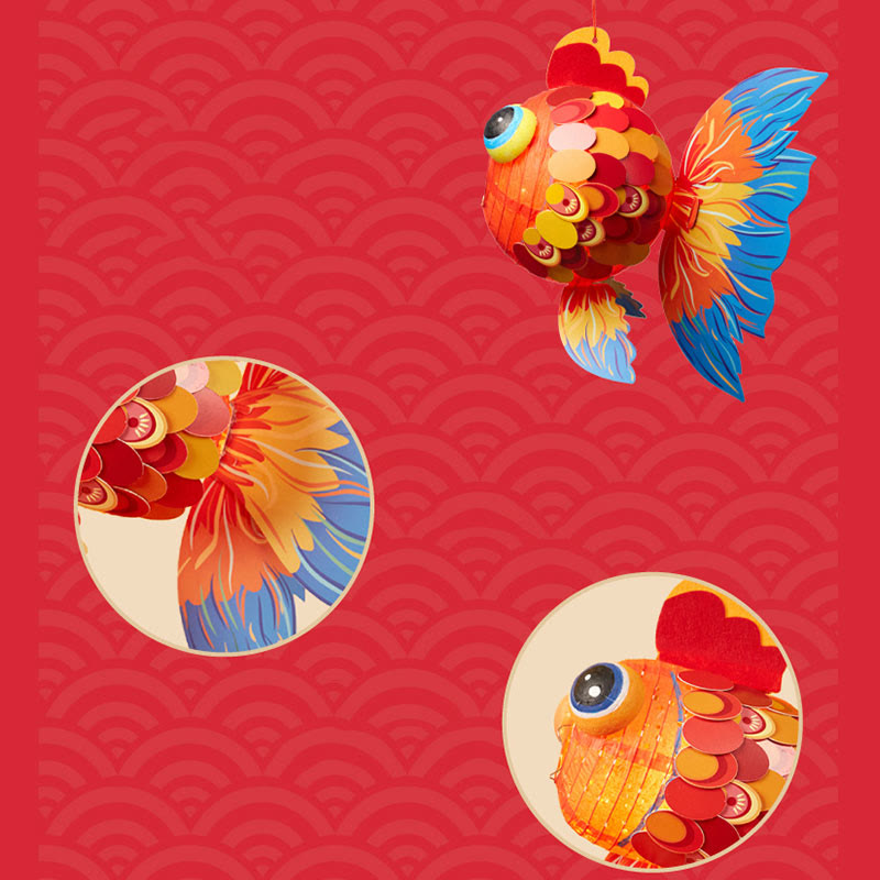 Lanterne en papier porte-bonheur en forme de poisson koï à faire soi-même | Décoration zen