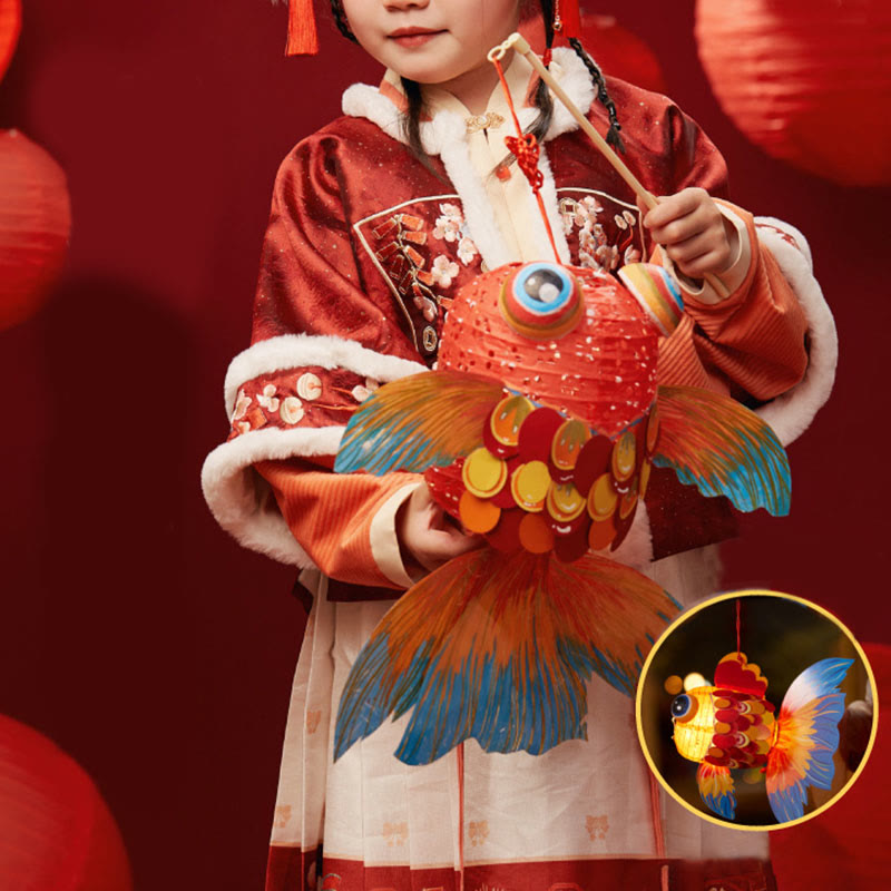 Lanterne en papier porte-bonheur en forme de poisson koï à faire soi-même | Décoration zen