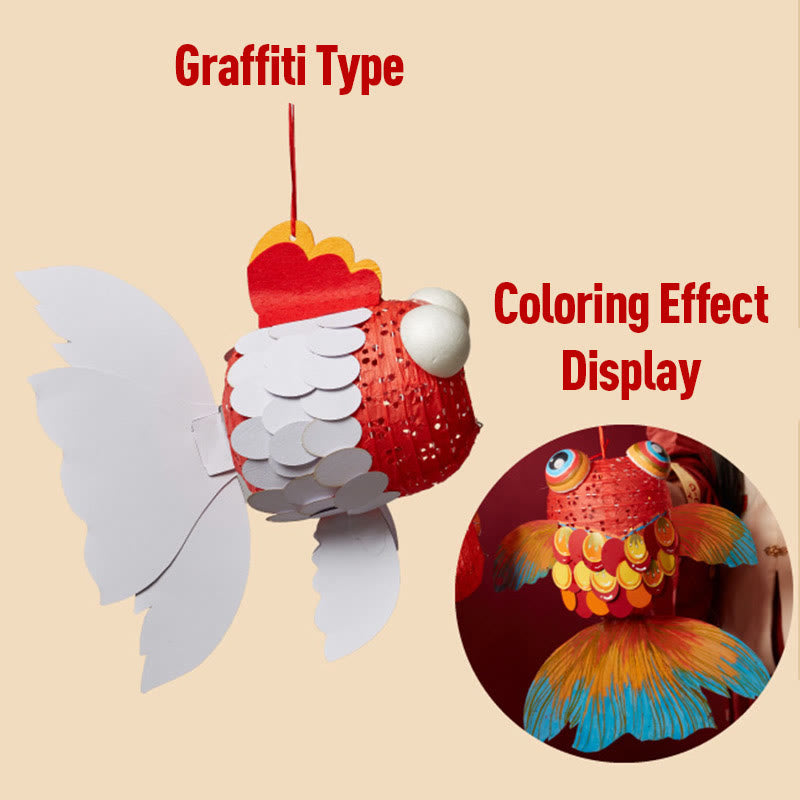 Lanterne en papier porte-bonheur en forme de poisson koï à faire soi-même | Décoration zen