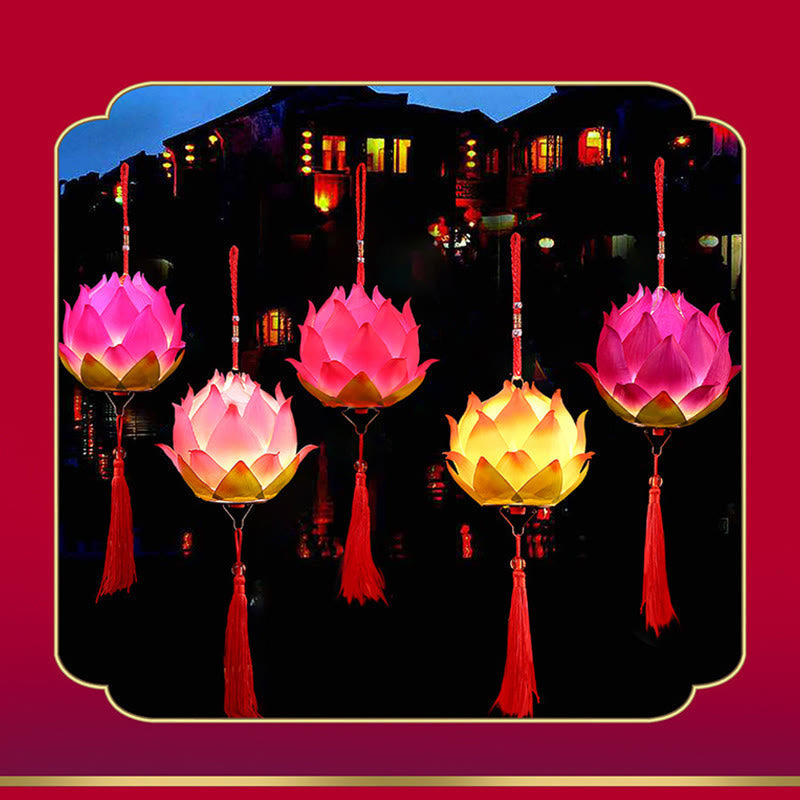 Lanterne dragon en forme de fleur de lotus à faire soi-même | Décoration spirituelle pour la maison
