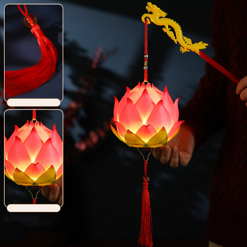 Lanterne dragon en forme de fleur de lotus à faire soi-même | Décoration spirituelle pour la maison
