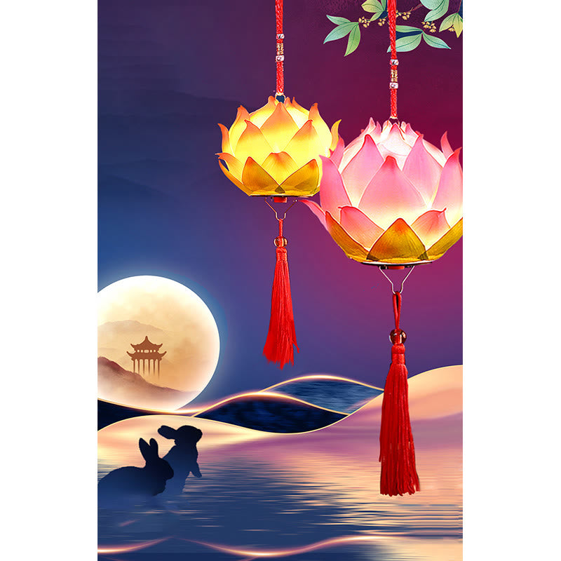 Lanterne dragon en forme de fleur de lotus à faire soi-même | Décoration spirituelle pour la maison